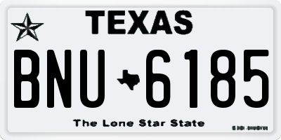TX license plate BNU6185