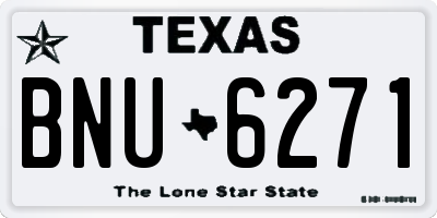 TX license plate BNU6271