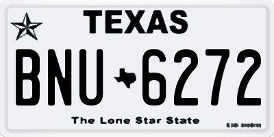 TX license plate BNU6272