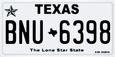 TX license plate BNU6398