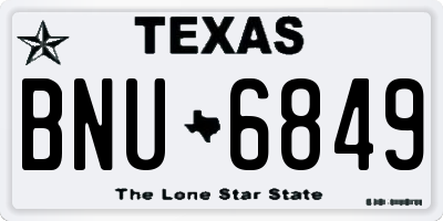TX license plate BNU6849