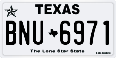 TX license plate BNU6971