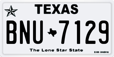 TX license plate BNU7129
