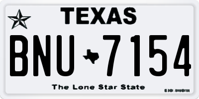 TX license plate BNU7154