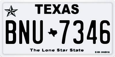 TX license plate BNU7346