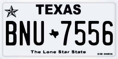 TX license plate BNU7556