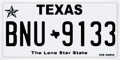 TX license plate BNU9133