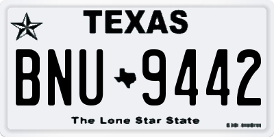 TX license plate BNU9442