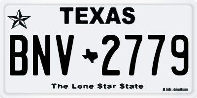 TX license plate BNV2779