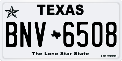 TX license plate BNV6508