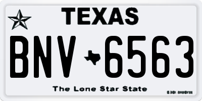 TX license plate BNV6563