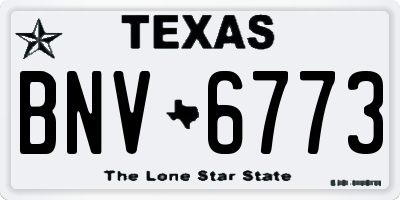 TX license plate BNV6773