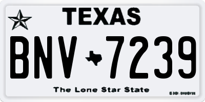 TX license plate BNV7239