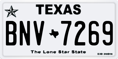 TX license plate BNV7269