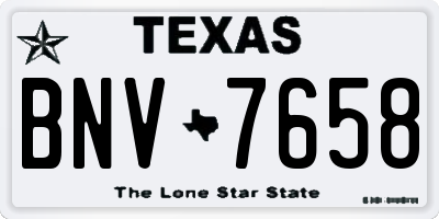 TX license plate BNV7658