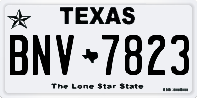 TX license plate BNV7823