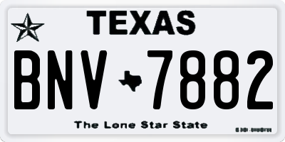 TX license plate BNV7882