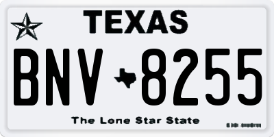 TX license plate BNV8255