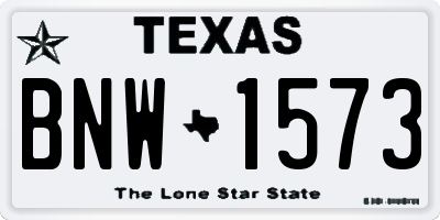 TX license plate BNW1573