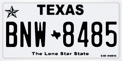 TX license plate BNW8485
