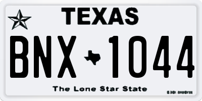 TX license plate BNX1044