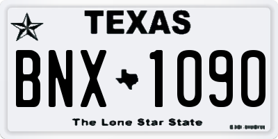 TX license plate BNX1090