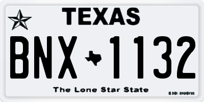 TX license plate BNX1132