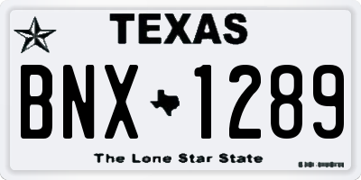TX license plate BNX1289