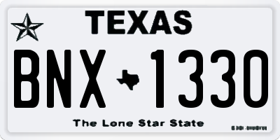 TX license plate BNX1330