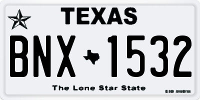 TX license plate BNX1532