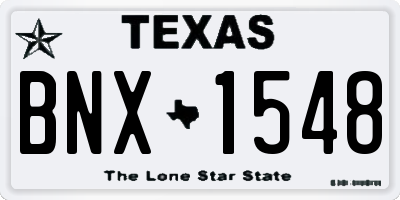 TX license plate BNX1548