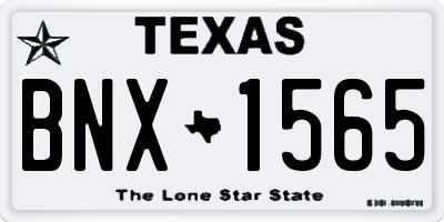 TX license plate BNX1565