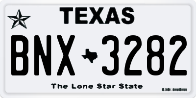 TX license plate BNX3282