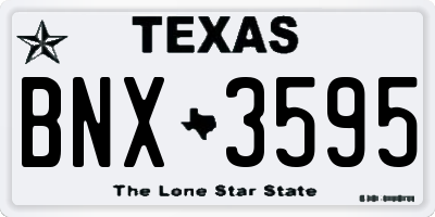TX license plate BNX3595