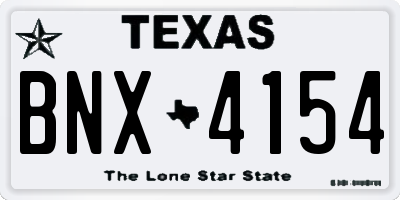 TX license plate BNX4154