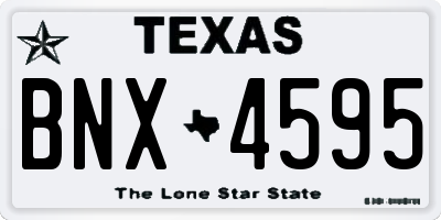 TX license plate BNX4595