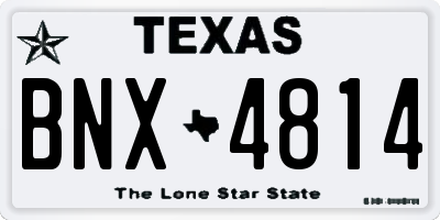 TX license plate BNX4814