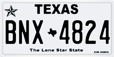 TX license plate BNX4824