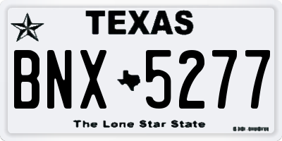 TX license plate BNX5277