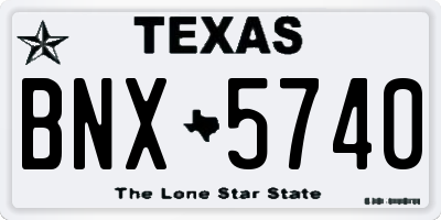 TX license plate BNX5740