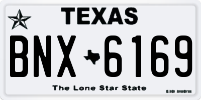 TX license plate BNX6169