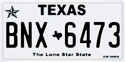 TX license plate BNX6473
