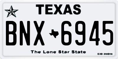 TX license plate BNX6945
