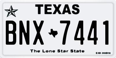 TX license plate BNX7441