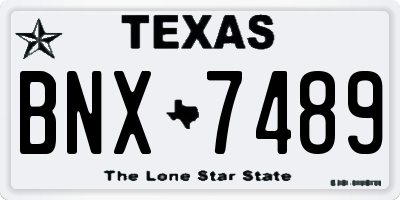 TX license plate BNX7489