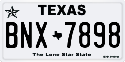 TX license plate BNX7898