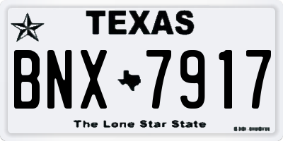 TX license plate BNX7917
