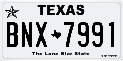 TX license plate BNX7991