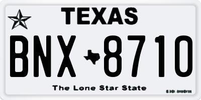 TX license plate BNX8710