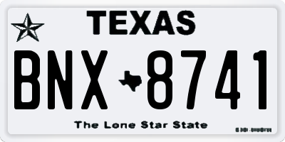 TX license plate BNX8741